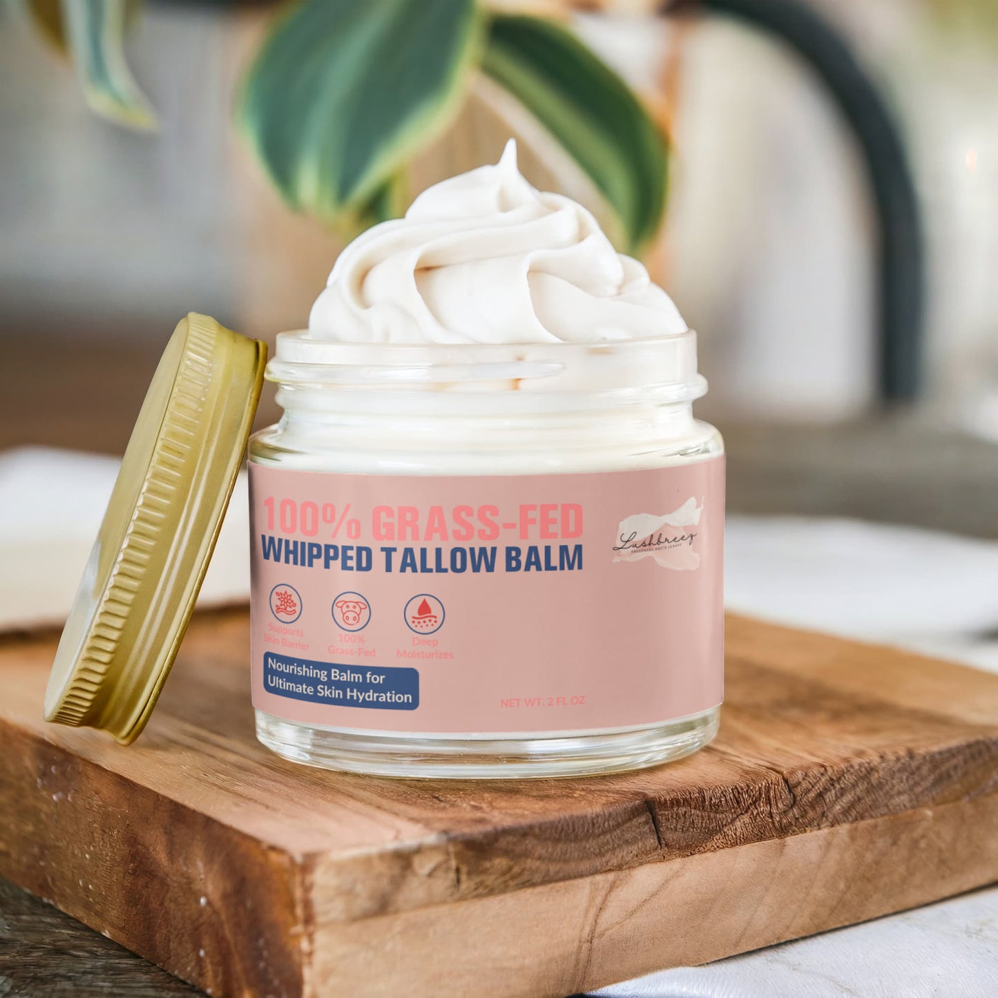 Whipped Grass-Fed Tallow Balm with Vanilla Bean