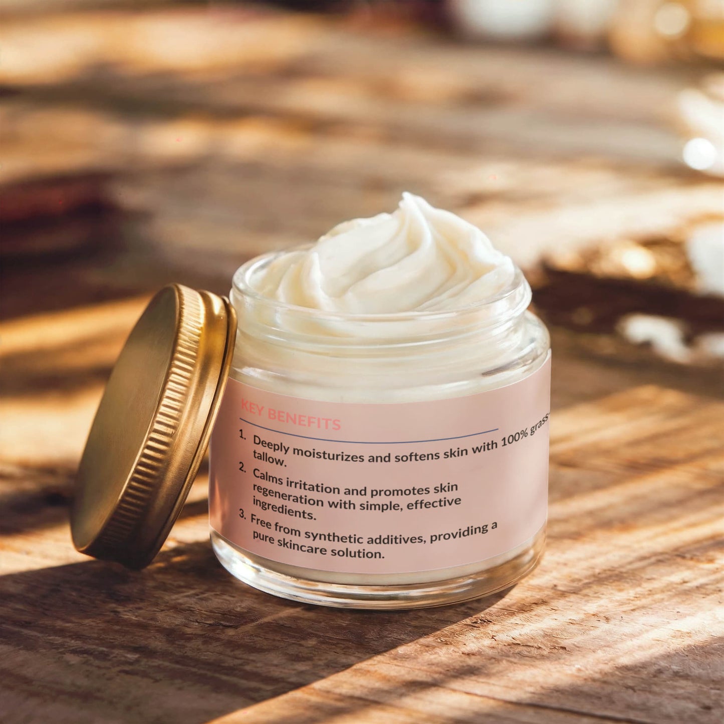 Whipped Grass-Fed Tallow Balm with Vanilla Bean