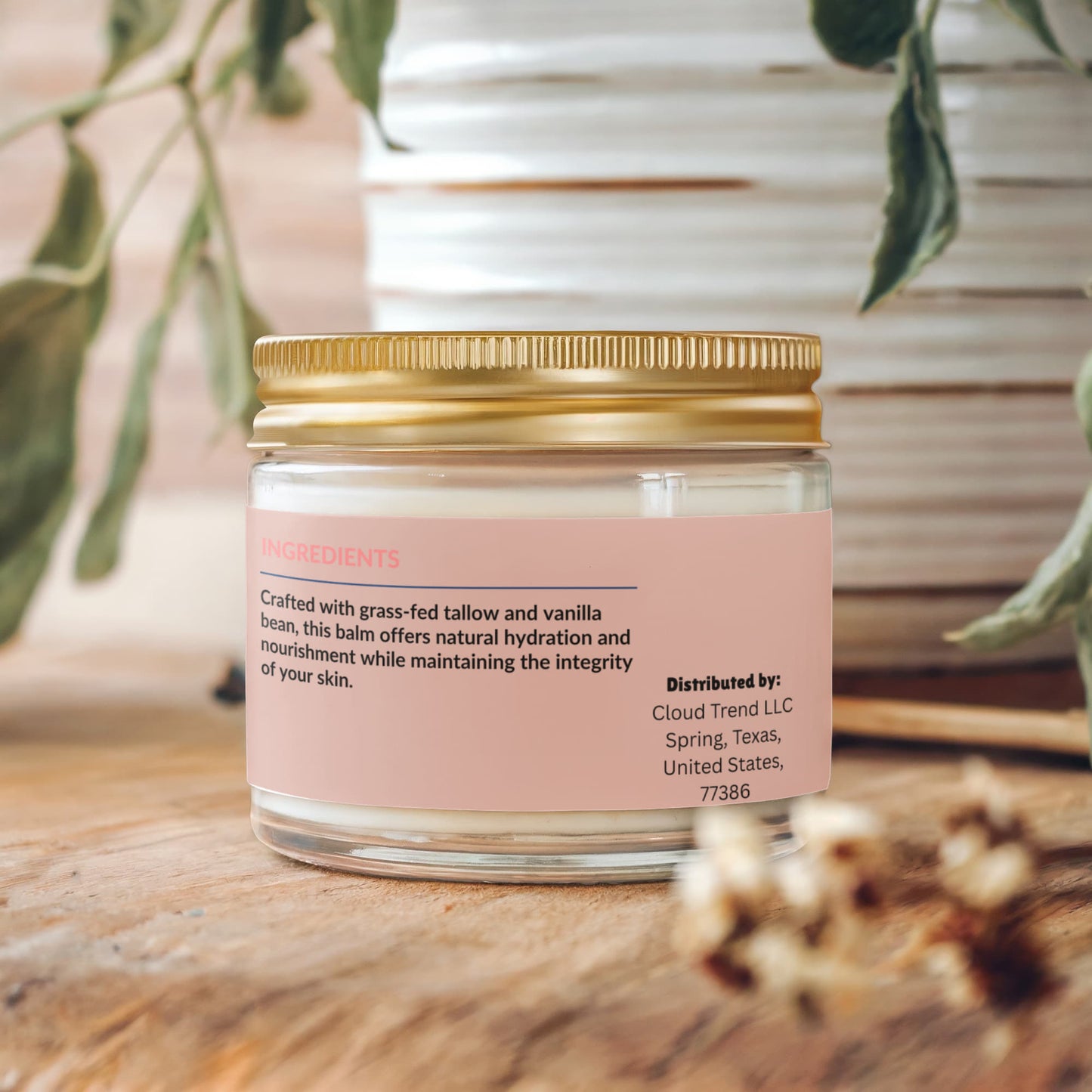 Whipped Grass-Fed Tallow Balm with Vanilla Bean