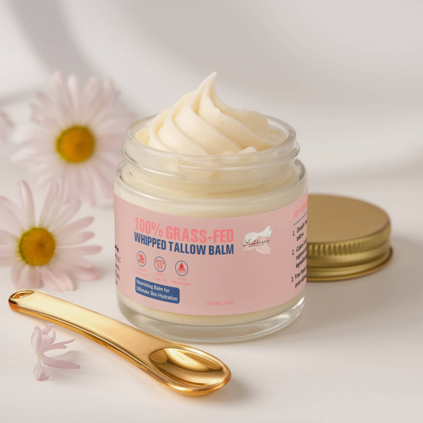 Whipped Grass-Fed Tallow Balm with Vanilla Bean