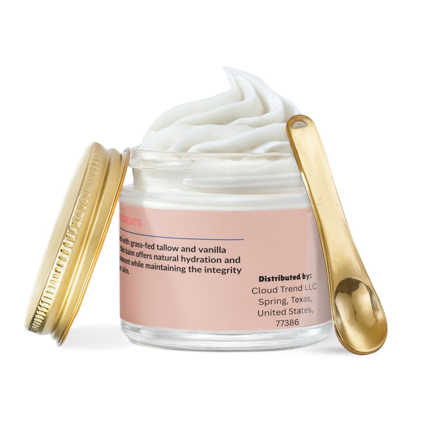 Whipped Grass-Fed Tallow Balm with Vanilla Bean
